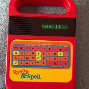 Red and Yellow Speak & Spell Electronic Toy